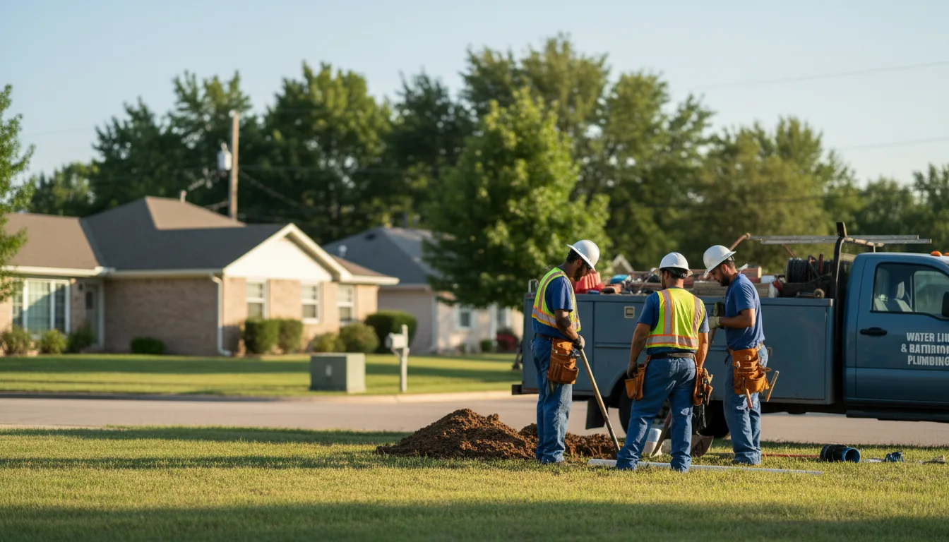 Residential water line and bathroom plumbing service in Waynesville, OH